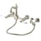 Kingston Brass Two-Handle Wall Mount Bridge Kitchen Faucet with Brass Sprayer, Polished Nickel KS2446PLBS - alternate 1