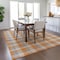 Homeroots 9' X 12' Orange Gray And Beige Plaid Washable Indoor Outdoor Area Rug 601420 - alternate 7