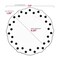 Smarty Had A Party White w/Black Dots Round Blossom Plastic Dinnerware Set (120 Dinner Plates+120 Salad Plates), 240PK 980-B-VP-CASE - alternate 9