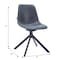 Leisuremod Markley Modern Leather Swival Dining Chair With Metal Legs in Black MSCBL-18-BL - alternate 7