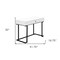 Homeroots 42" White and Black Wood and Metal Sled Computer Desk 489889 - alternate 8