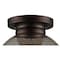 Jonathan Y Atlas 7.75" Metal/Glass LED Flush Mount, Mercury Silver/Oil Rubbed Bronze JYL7443B - alternate 6