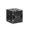 Homeroots 6" Contemporary Black Metal Geo Cube Sculpture 392474 - alternate 6