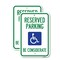 Signmission Reserved Parking - With Handicap Symbol Be Considerat, 18'' X 24'', Heavy Gauge Aluminum, 2PK A-1824-2PACK-22995 - alternate 1