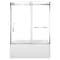 Kingston Brass 60" Acrylic Alcove Right-Hand Drain Tub with Left Sliding Tub Door, White/Polished Chrome KVTDE603122R1 - alternate 1