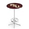 Holland Bar Stool Co 42" Chrome Florida State (Script) Pub Table, 36" dia. Top L216C4236FSU-FS - alternate 1