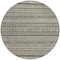 Homeroots 8' Taupe And Brown Round Striped Washable Indoor Outdoor Area Rug 615376 - alternate 7
