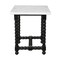 Homeroots 24" White and Black Marble and Solid Wood Square Trestle End Table 571197 - alternate 6