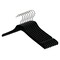 Nahanco 17in Low Gloss Black Wooden SlimLine Jacket Hanger w/ Brushed Chrome Hook, 25PK SL23217 - alternate 3