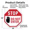 Signmission Stop Do Not Enter, 18 Inch X 18 Inch, Plastic Sign OC-P-18-46 - alternate 6