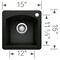 Blanco Diamond Bar Sink Dual Mount, Coal Black 442915 - alternate 3