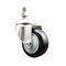 Service Caster 3 Inch 316SS Black Polyurethane Wheel Swivel 12mm Threaded Stem Caster SCC SCC-SS316TS20S314-PPUB-BLK-M1215 - alternate 1