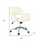 Homeroots Beige and Silver Upholstered and Steel Adjustable Swivel Rolling Office Chair 568083 - alternate 4