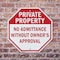 Signmission Private Property No Admittance With, 6 inch X 6 inch, Plastic Sign, 2PK OC-P-2PACK-6-145 - alternate 5
