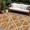 Homeroots 9' X 12' Copper And Beige Geometric Washable Indoor Outdoor Area Rug 600436 - alternate 1