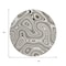 Homeroots 8' Ivory And Charcoal Round Geometric Washable Indoor Outdoor Area Rug 631391 - alternate 6