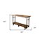 Homeroots 64" Brown And Black Solid Wood And Steel Sled Base Dining Table 518609 - alternate 4