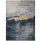 Homeroots 5' X 8' Blue Gray And Gold Abstract Washable Indoor Outdoor Area Rug 602994 - alternate 8