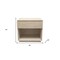 Homeroots 24" Natural Solid Wood Ribbed Texture One Drawer Nightstand 569602 - alternate 10