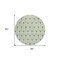 Homeroots 8' Green And Ivory Round Geometric Washable Indoor Outdoor Area Rug 595729 - alternate 6