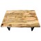 Homeroots 48" Natural and Black Solid Wood and Iron Sled Base Dining Table 517846 - alternate 5