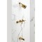 Kingston Brass Triple-Handle Tub and Shower Faucet with Knurled Handle, Polished Brass KBX8132KNL - alternate 4