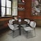 Regency Round Kee Breakroom Table W/ 4 Zeng Stack Chairs, 36 in W, 36 in L, Neo Walnut TB36RNDNWBPBK44GY - alternate 5
