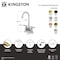 Kingston Brass Double-Handle 4" Centerset Bar Faucet with Knurled Handle, Polished Nickel KB5496KNL - alternate 4