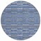 Homeroots 8' Navy Blue And Denim Blue Round Striped Washable Indoor Outdoor Area Rug 587910 - alternate 5