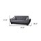 Homeroots 93" Black Gray Chenille And Faux Leather Convertible Futon Sleeper Sofa w/ Toss Pillows And Storage 607160 - alternate 9