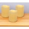 Homeroots Set of Three Yellow Flameless Pillar Candle, 3PK 517649 - alternate 5