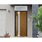 Vdomdoors Steel Door Deux 1713 Natural Oak Transom White Window Stainless Inserts Single Modern Painted-W36xH DEUX1713EXD-OAKW-W36 x H80+16-Right-hand Inswing - alternate 5