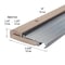 M-D Building Products 4-9/16 in. x 1-1/8 in. x 36 in. Silver Adjustable Aluminum & Hardwood Threshold 76265 - alternate 3