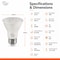 Euri Lighting PAR20 LED Bulbs, 5.5W, 500 lm, 50W Eq., 4000K, E26, Dimmable, CEC/JA8/UL, 2PK EP20-5.5W5040cec-2 - alternate 6