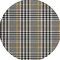 Homeroots 8' Black Gold And Ivory Round Plaid Washable Indoor Outdoor Area Rug 601454 - alternate 9