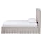 Baxton Studio Ronelyn Platform Bed with Pleated Skirt - Fabric Upholstered Bed Frame with Panel Headboard, Queen 270-14833-ZORO - alternate 7