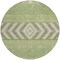 Homeroots 8' Green Taupe And Ivory Round Southwestern Washable Indoor Outdoor Area Rug 613899 - alternate 7