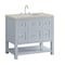 James Martin Vanities Breckenridge 36" Single Vanity, Serenity Blue, w/ 3 CM Siberian Silestone Top 330-V36-SRB-3SFR - alternate 6