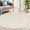 Homeroots 6' Ivory And Gold Round Indoor Outdoor Area Rug 572371 - alternate 7