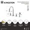 Kingston Brass Double-Handle Widespread Kitchen Faucet with Brass Sprayer, Polished Chrome KS2791BPLBS - alternate 5