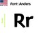 Aacc Self-Adhesive Vinyl Letter: r, Scale: 7 in. Color: Black Font: Anders by, 12PK AACC-Anders-lr-Black-I7x12 - alternate 1