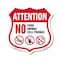 Signmission Property Shield Sign No Food No Drinks N, 6 Inch X 6 Inch, Plastic Sign SHI-P-6-455 - alternate 1
