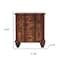 Homeroots 25" Brown Solid Wood Two Drawer Nightstand 701725 - alternate 7