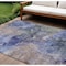 Homeroots 10' X 14' Navy Blue And Beige Abstract Washable Indoor Outdoor Area Rug 581760 - alternate 1