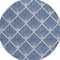 Homeroots 8' Navy Blue Gray And Ivory Round Geometric Washable Indoor Outdoor Area Rug 594727 - alternate 7
