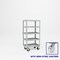 Pucel Five Shelf Expanded Metal Stock Cart, 28 in W x 56 1/4 in H x 18 in D, Light Blue X-1828-S - alternate 1