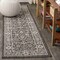 Jonathan Y Palazzo Vine and Border Textured Weave Black/Gray 2 ft. x 8 ft. Indoor/Outdoor Runner Rug SMB103C-28 - alternate 1