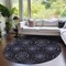 Homeroots 8' Purple Charcoal And Gray Round Medallion Washable Indoor Outdoor Area Rug 587718 - alternate 8