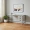 Homeroots 55" Gray and Black Computer Desk With Three Drawers 333551 - alternate 9