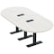 Skutchi Designs 8ft Racetrack Conference Table With Power | Harmony Series | 8 Person Meeting Room Table HAR-RAC-48X96-T.BK-WA7976-EBLK - alternate 1